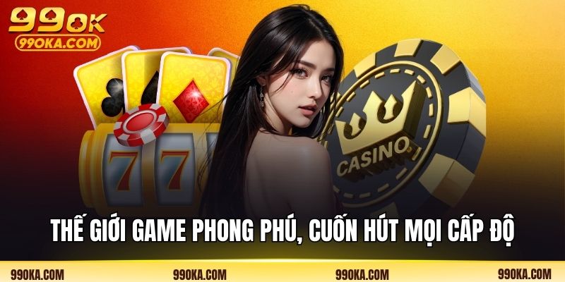Thế giới game phong phú, cuốn hút mọi cấp độ